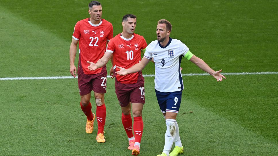 Англия 0:0 Швейцария, първи точен удар