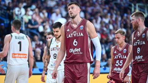 Чудовищен мач на Порзингис не стигна на Латвия срещу Литва