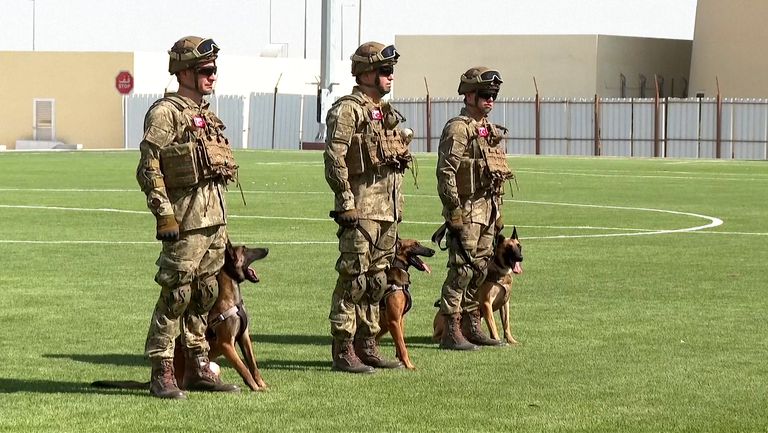Кучета сапьори пазят реда в Катар