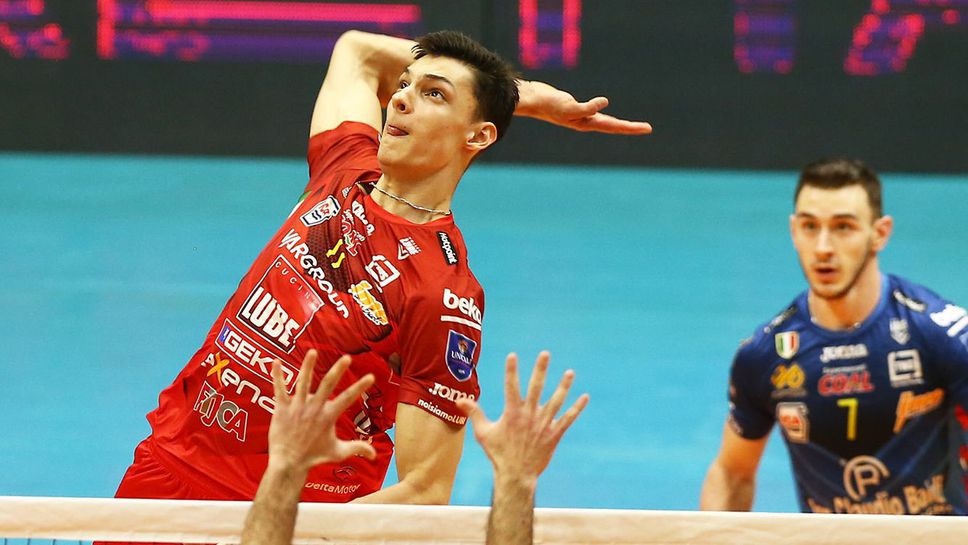 Алекс Николов най-резултатен за Лубе! Шампионите с победа №6 в Италия