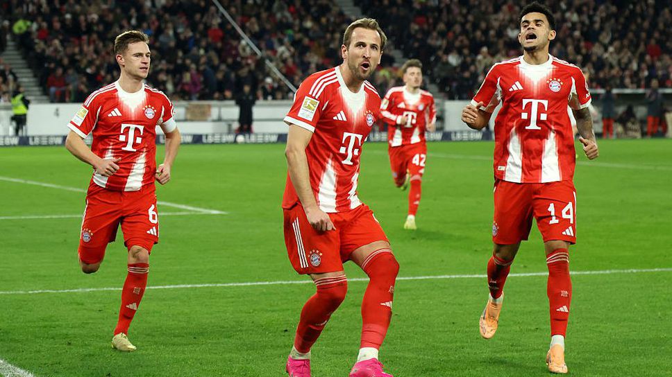 И с ротации Байерн смаза като гост Щутгарт, Кейн с хеттрик за по-малко от половин час