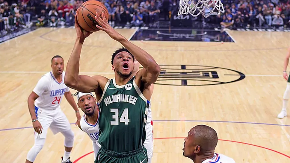 Янис Адетокумбо вкара 28 точки, Милуоки се справи с Клипърс