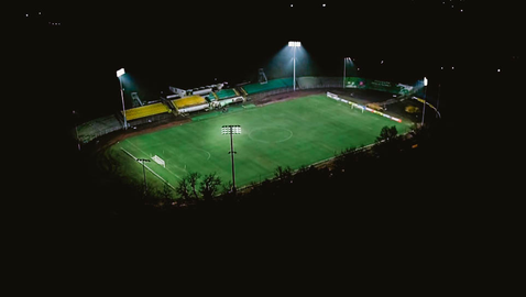 Стадионът в Добрич вече има осветление