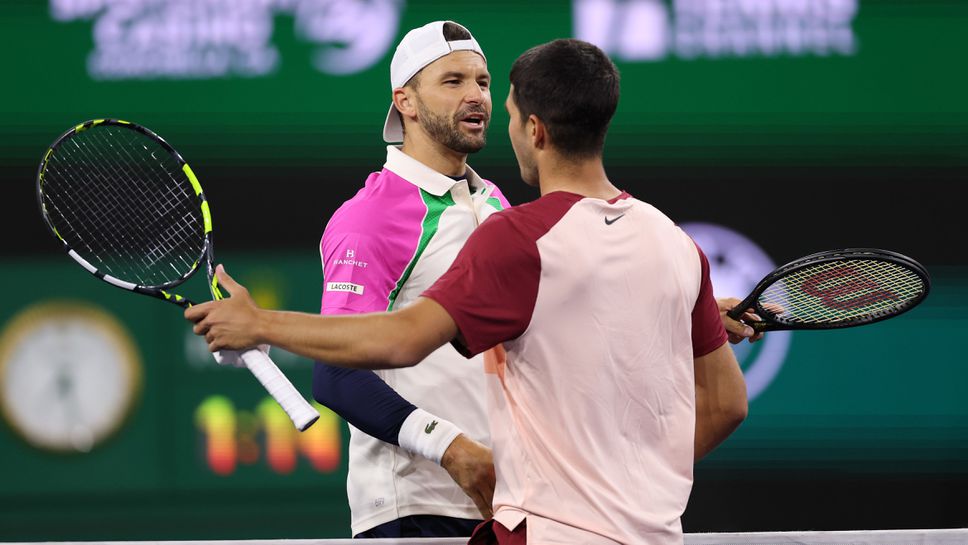 Григор Димитров излиза срещу Карлос Алкарас след полунощ