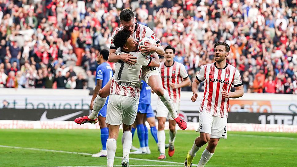 Леверкузен и Фрайбург предложиха спиращо дъха зрелище с шест гола