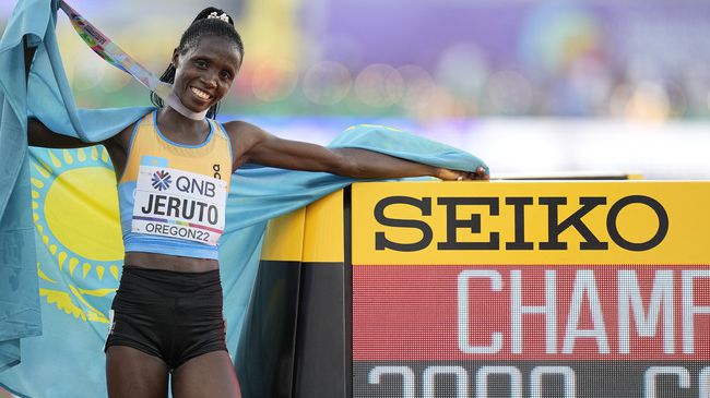 Световната шампионка в бягането на 3000 метра стипълчейз Нора Джеруто