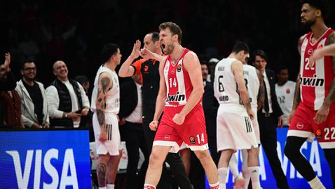 Везенков се развихри за гръмка победа на Олимпиакос над Реал Мадрид