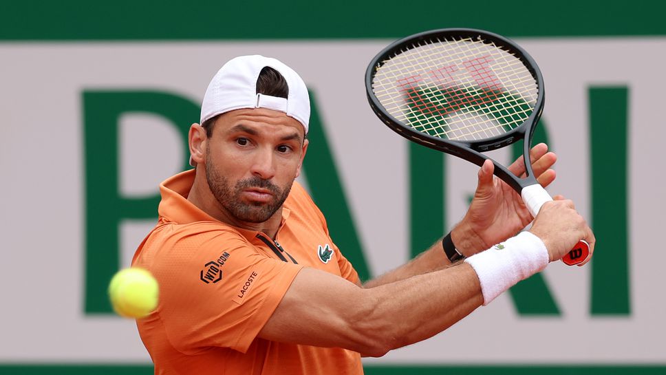 Григор Димитров поведе с пробив във втория сет