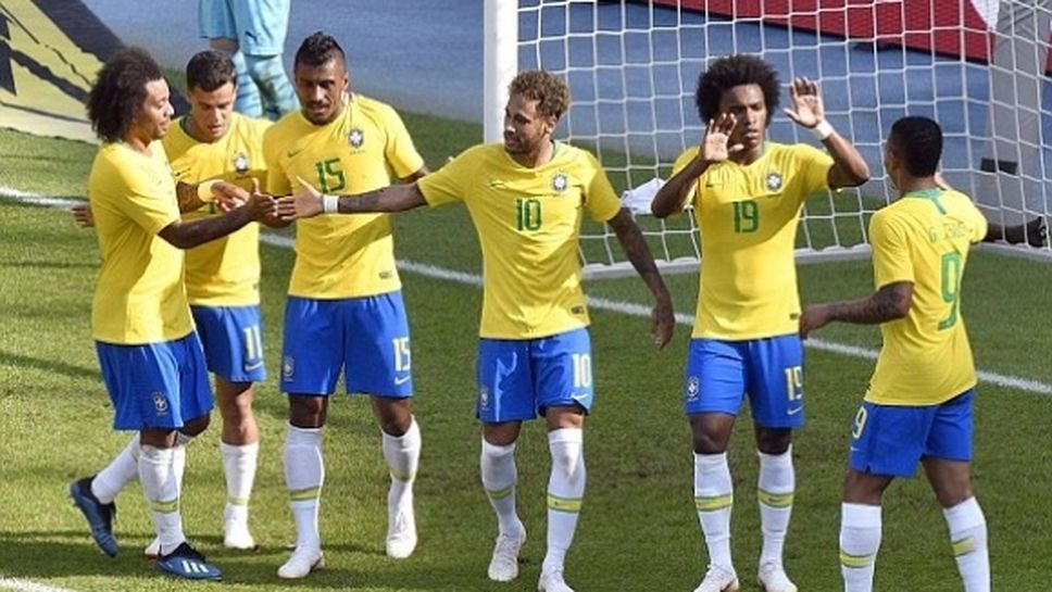 Бразилия тръгна за Световното с настроение, офанзивна мощ и футболна магия