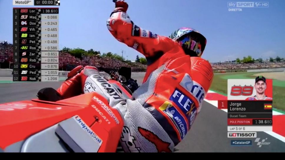 Ядосаха Лоренсо, но той победи Маркес и се завърна на полпозишън в MotoGP (видео)