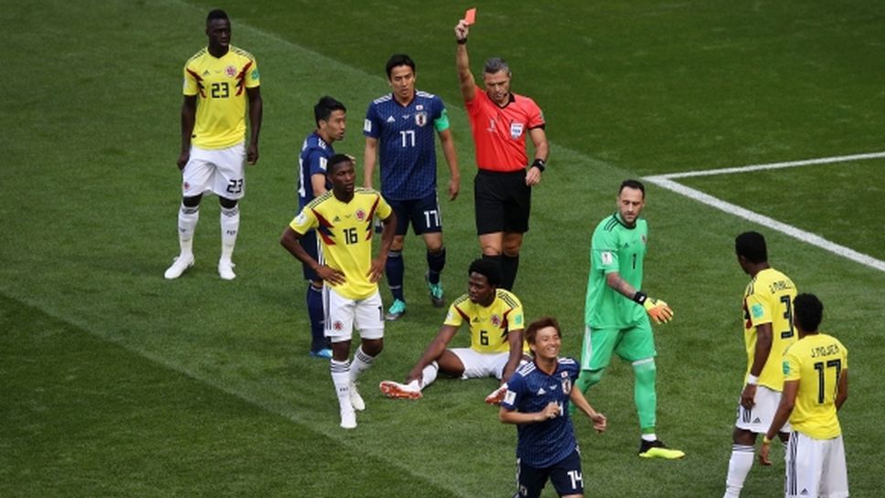 Смъртни заплахи за Карлос Санчес след червения му картон на Колумбия - Япония