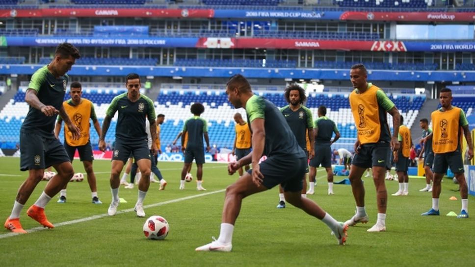 Марсело и Коща участваха в тренировката на Бразилия