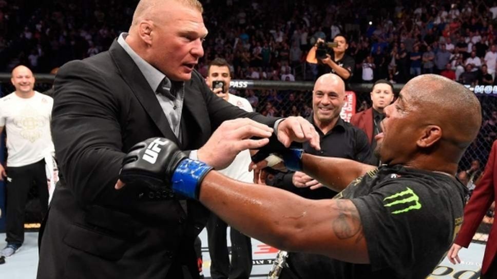 Леснар нападна Кормие в Октагона, двамата ще се бият със сигурност в UFC