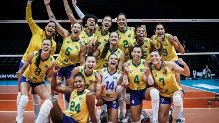 Женският национален отбор на Бразилия по волейбол записа шеста победа