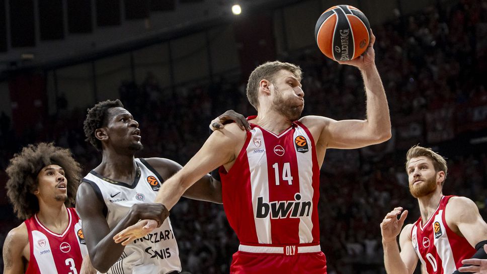 Силен мач на Везенков, Олимпиакос излъга Партизан за шеста победа в Евролигата