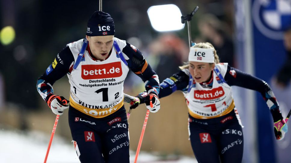 Норвегия триумфира в единичната смесена щафета в Поклюка, България завърши на 22-ра