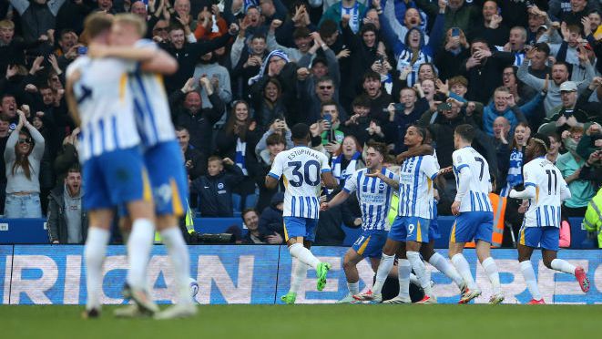 Дузпа в добавеното време донесе успеха на Брайтън над Фулъм