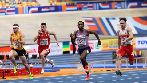 Караманолов е полуфиналист на 60 метра на Европейското, малко не стигна на Христо Илиев