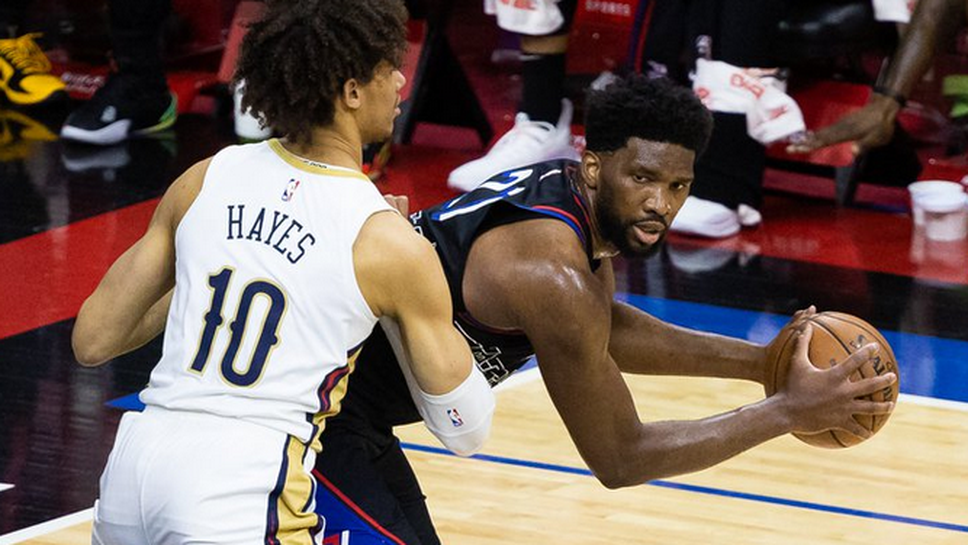 Джоел Ембийд бе над всички за Филаделфия с 37 точки и  13 борби (видео)