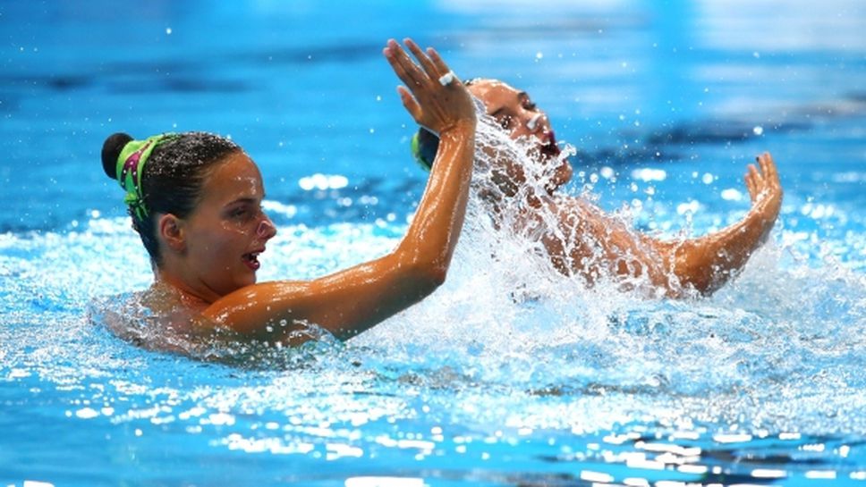 Българският дует последен в квалификацията във волната програма в синхронното плуване