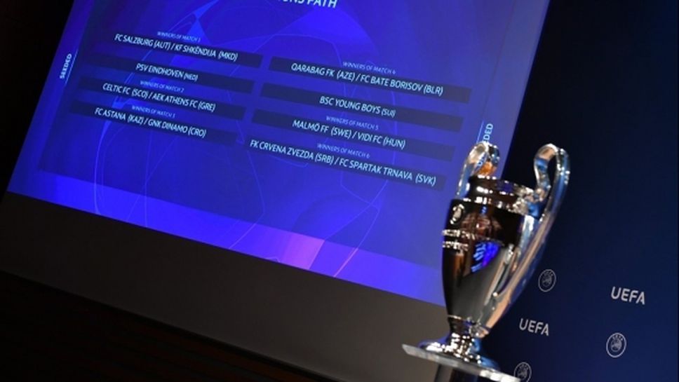 Вижте жребия за плейофите за групите на Шампионската лига (видео)