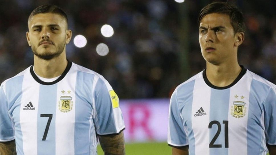 Икарди и Дибала повеждат атаката на Аржентина срещу Колумбия