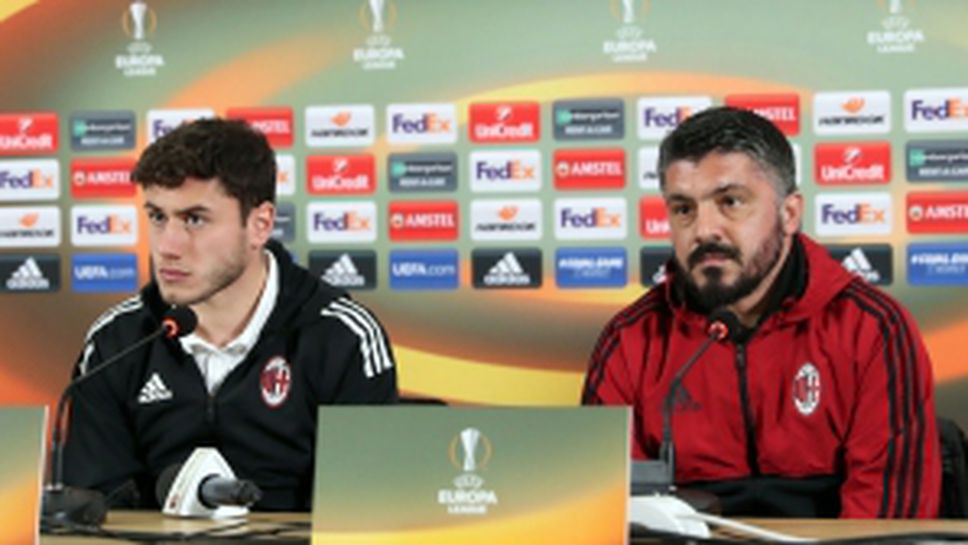Пресконференция на Дженаро Гатузо и Давиде Калабрия преди мача с Лудогорец