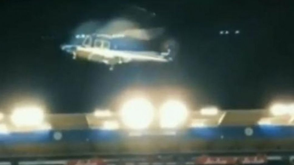 Появи се нов запис на разбилия се хеликоптер в Лестър (видео)