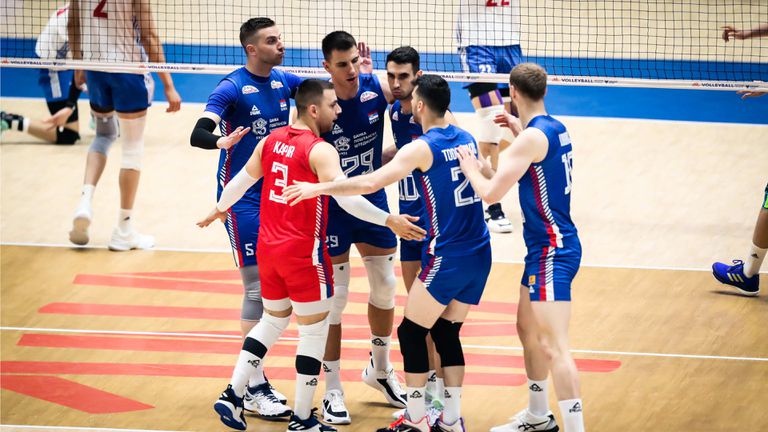 Волейболистите от националния отбор на Сърбия записаха първа победа в