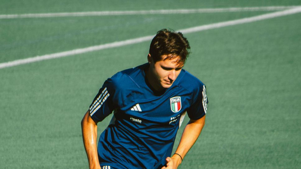 (АРХИВ) Киеза не завърши тренировката на Италия, под въпрос е за идния мач