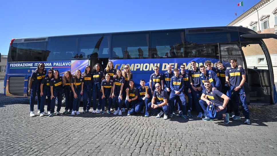 Президентът на Италия прие световните шампиони по волейбол за мъже и жени