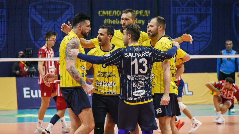 Волейболният Хебър заминава днес за Гърция за реванша с Олимпиакос в Шампионската лига