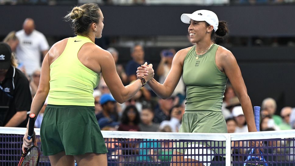 Водачката в световната ранглиста при жените Арина Сабаленка Беларус се