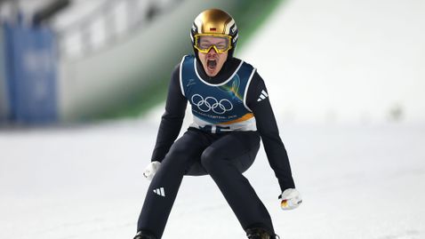 Германска радост в състезанието по ски скокове от малка шанца на Олимпиадата