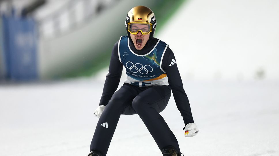 Германска радост в състезанието по ски скокове от малка шанца на Олимпиадата