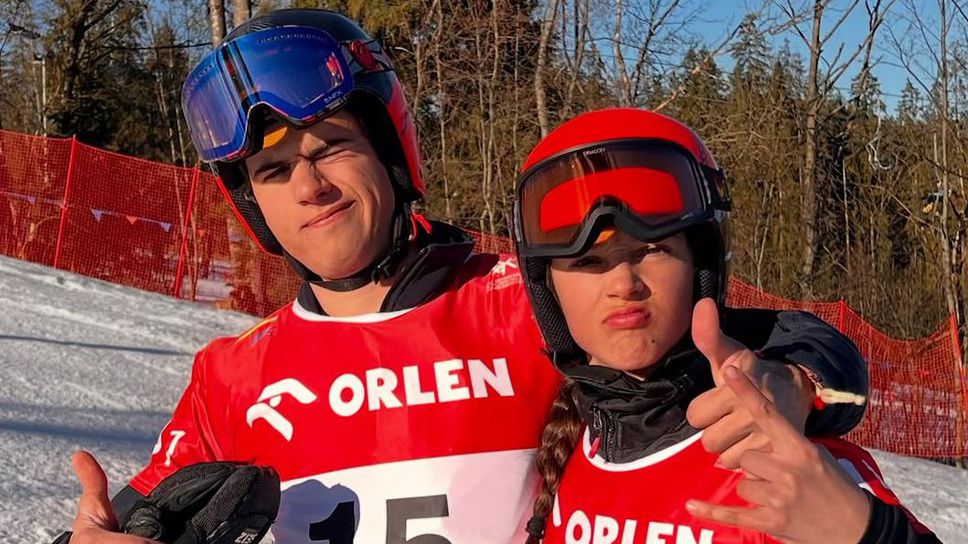 Световният шампион по сноуборд Тервел Замфиров и сестра му Малена