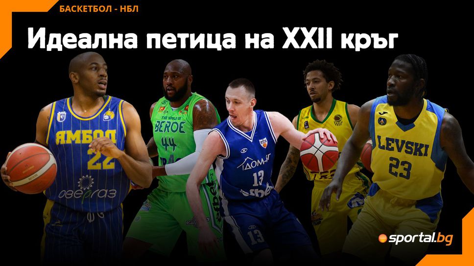 Идеална петица на XXII кръг в НБЛ