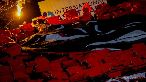  Привържениците на ЦСКА - София с ефектна хореография в 