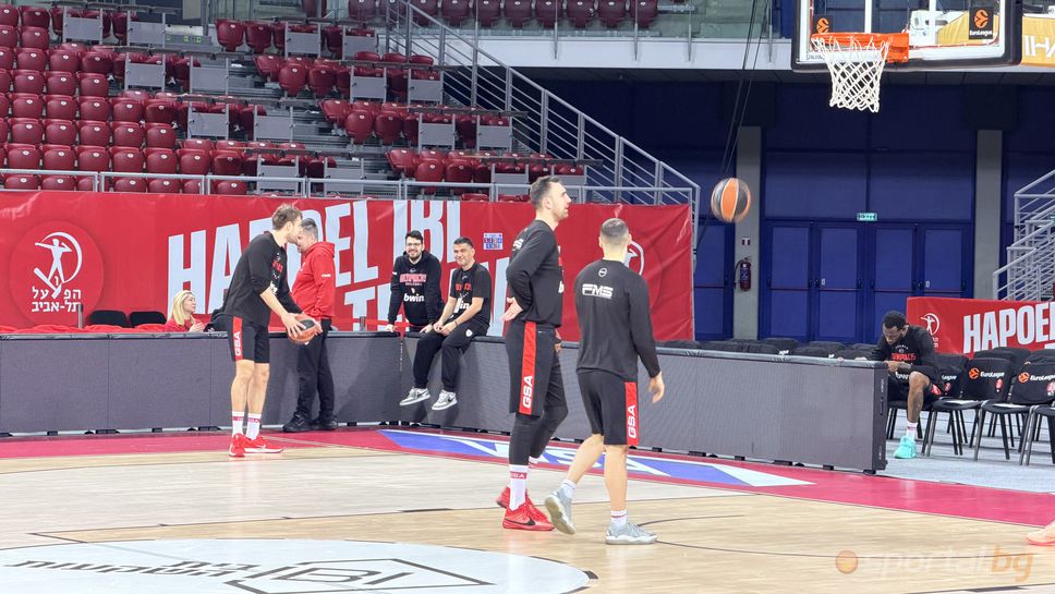 Ексклузивно в Sportal.bg! Везенков и звездите на Олимпиакос с последна тренировка преди мача в "Арена София"