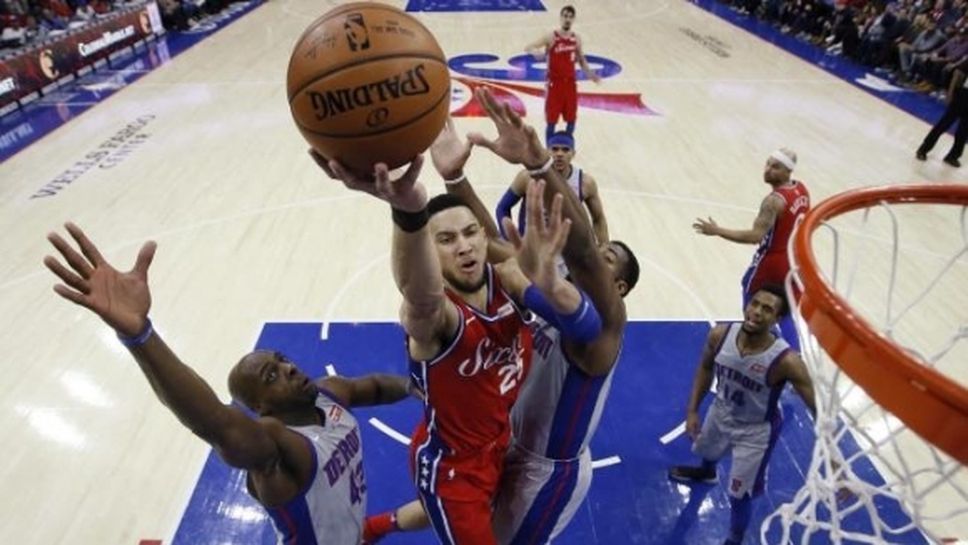 Филаделфия запази голямата си преднина и се справи с Детройт