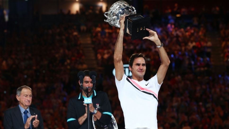 Федерер е спечелил 10% от големите титли в Откритата ера