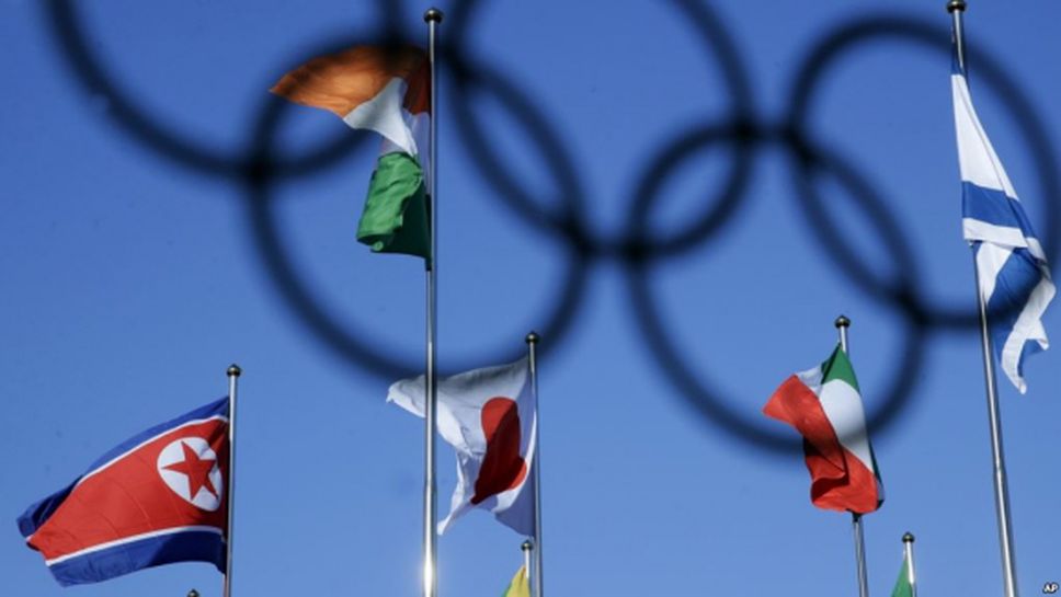 Южна Корея издигна забраненото знаме на Севера за Олимпиадата
