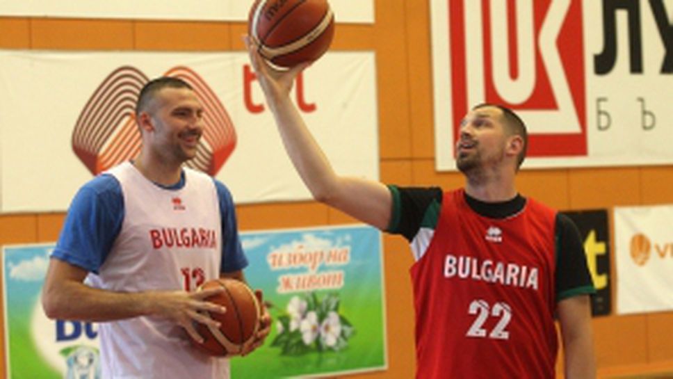 Тренировка на националния отбор по баскетбол