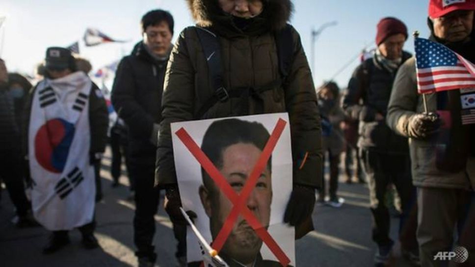 Протест срещу участието на КНДР на олимпиадата