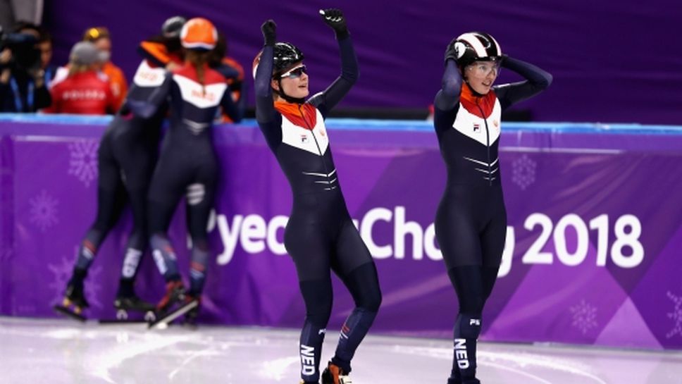 Корея спечели щафетата на 3000 метра за жени в шорттрека