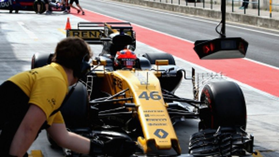 Кубица записа първи обиколки на "Хунгароринг" с тазгодишния болид на Рено