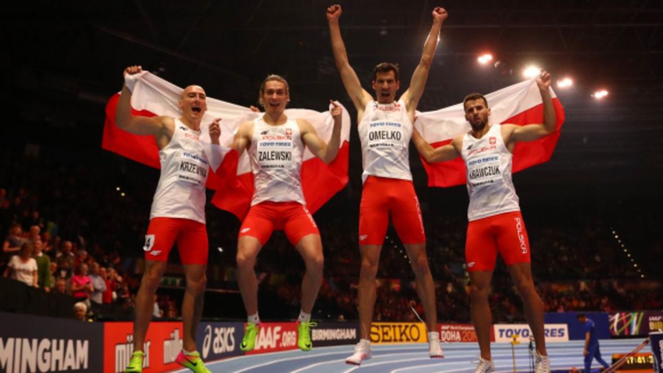 Уникално - Полша подобри световния рекорд на 4 по 400 м при мъжете