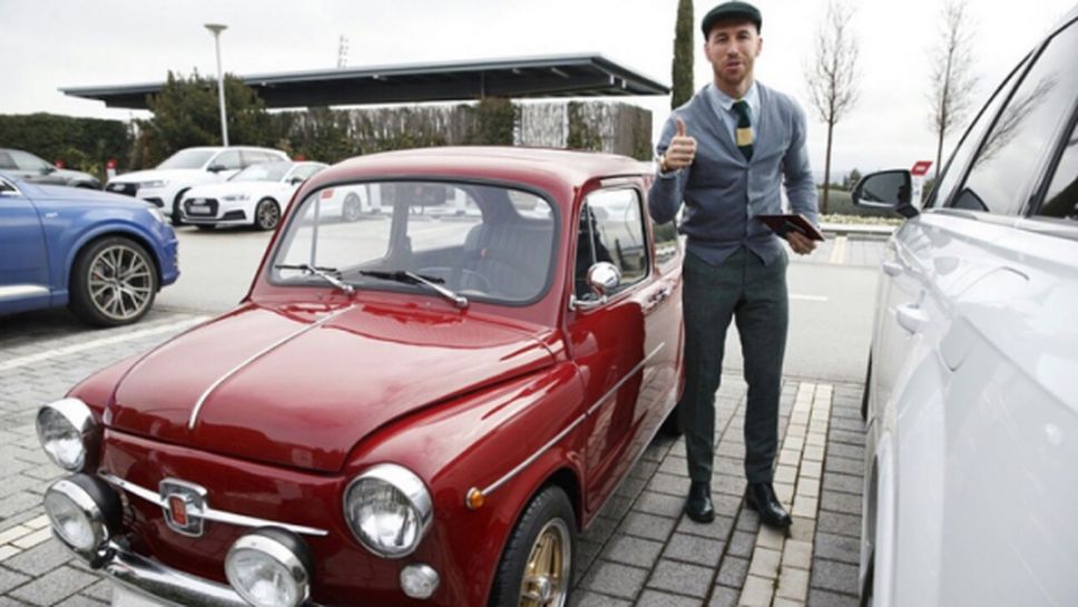 Серхио Рамос подкара класически Fiat (видео)