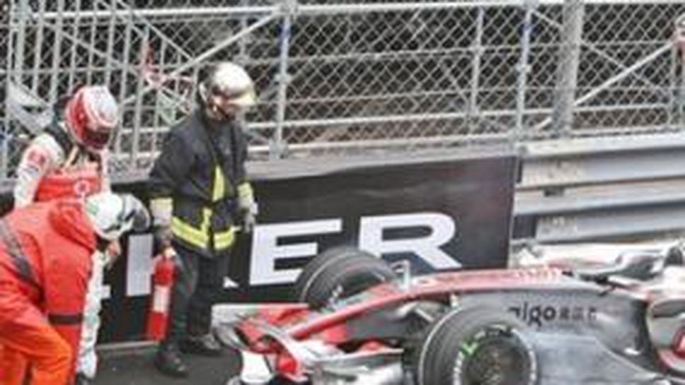 Макларън най-бързи на последната тренировка в дъждовно Монако