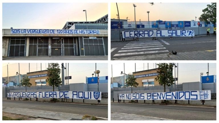 Еспаньол моли за прошка, феновете опънаха транспаранти